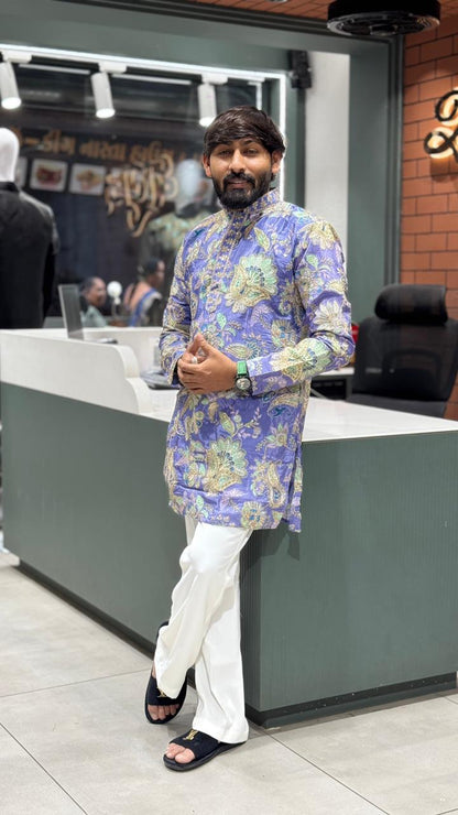 Royal Floral Festive Kurta | Shagun Fashion