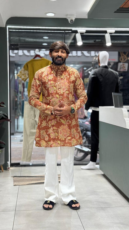 Royal Floral Festive Kurta | Shagun Fashion