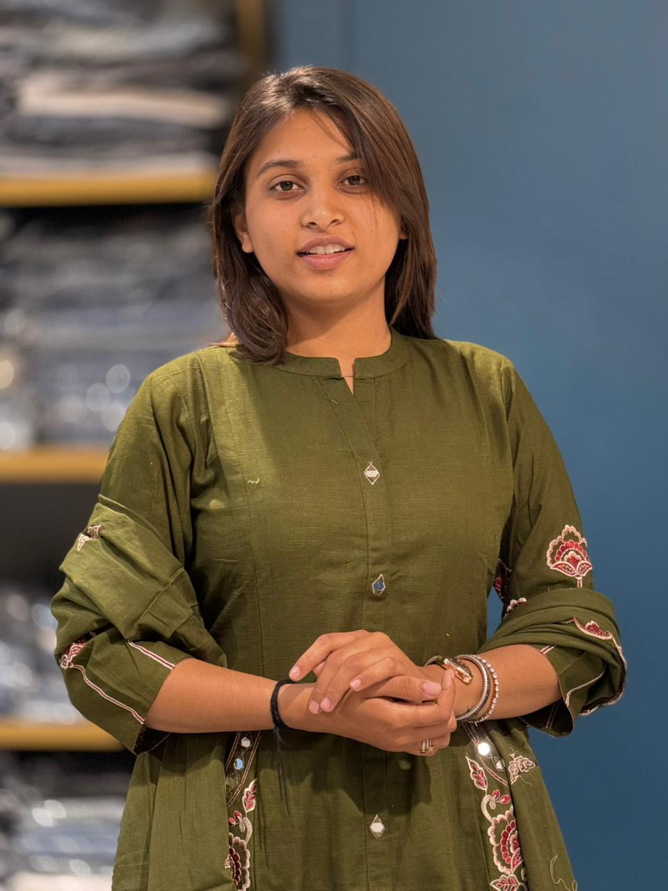 Embroidered Kurti Set with Dupatta | Elegant Ethnic Wear by Shagun Fashion