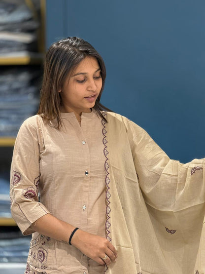 Embroidered Kurti Set with Dupatta | Elegant Ethnic Wear by Shagun Fashion