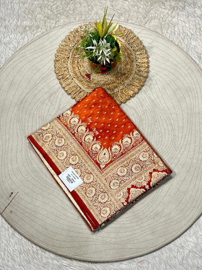 Banarasi Silk Zari Saree with Rich Gold Border – Traditional Wedding & Festive Wear | Shagun Sarees