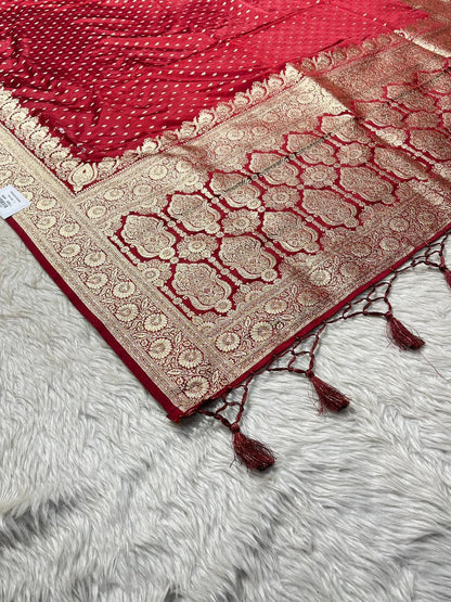 Banarasi Silk Zari Saree with Rich Gold Border – Traditional Wedding & Festive Wear | Shagun Sarees