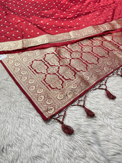 Banarasi Silk Zari Saree with Rich Gold Border – Traditional Wedding & Festive Wear | Shagun Sarees