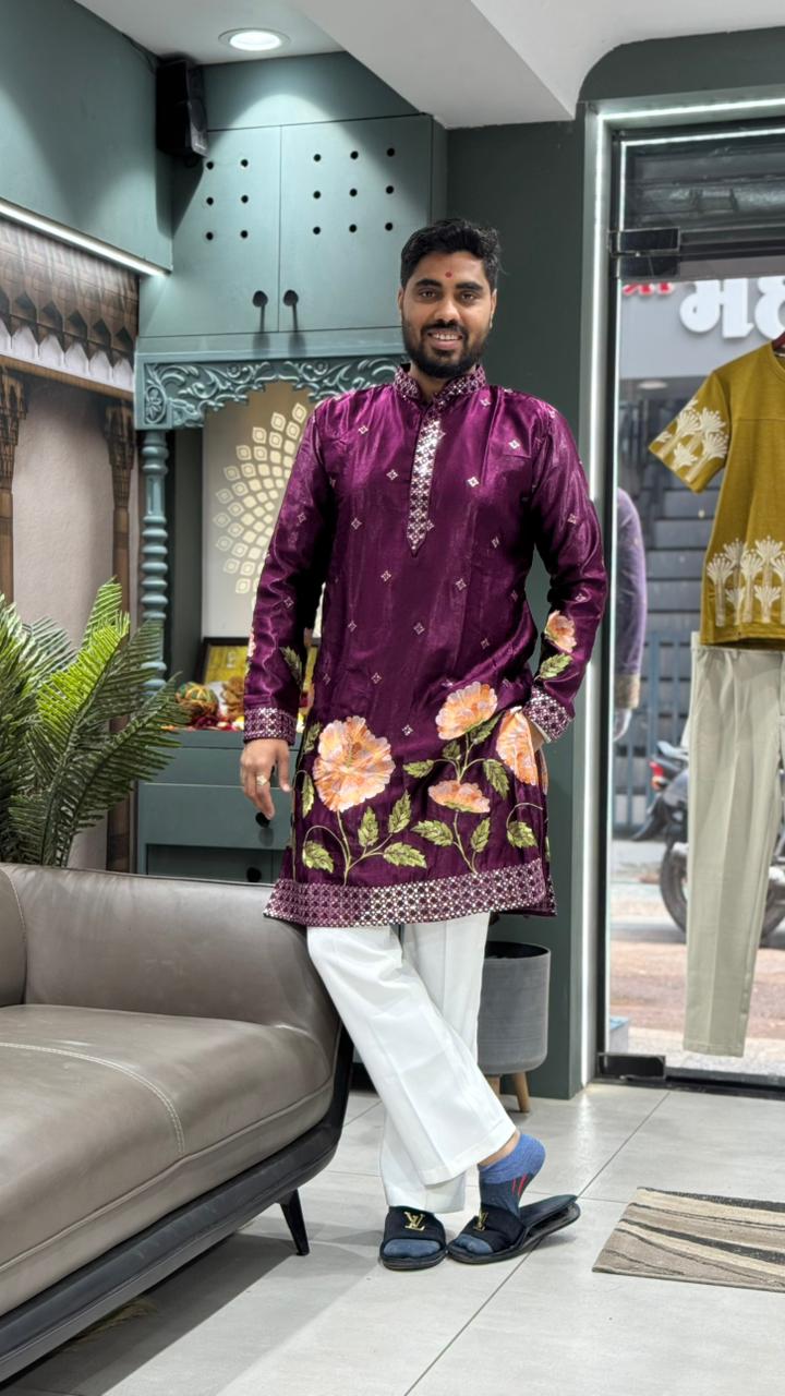 SHAGUN FASHION Floral Embroidered Kurta for Festive & Ethnic Wear