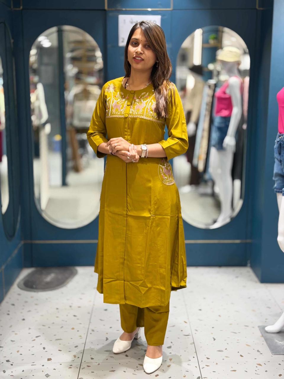 Embroidered Kurti Set for Women | Festive & Office Wear by Shagun Fashion