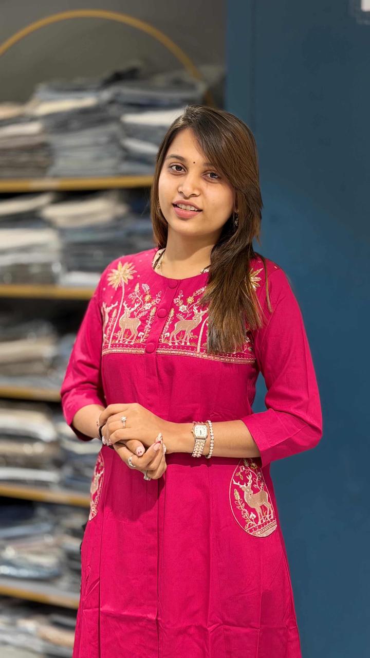 Embroidered Kurti Set for Women | Festive & Office Wear by Shagun Fashion