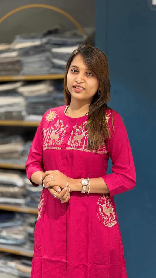 Embroidered Kurti Set for Women | Festive & Office Wear by Shagun Fashion