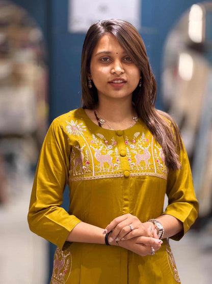 Embroidered Kurti Set for Women | Festive & Office Wear by Shagun Fashion