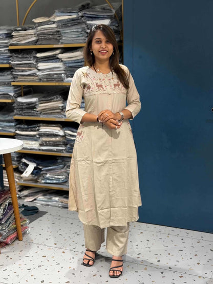 Embroidered Kurti Set for Women | Festive & Office Wear by Shagun Fashion