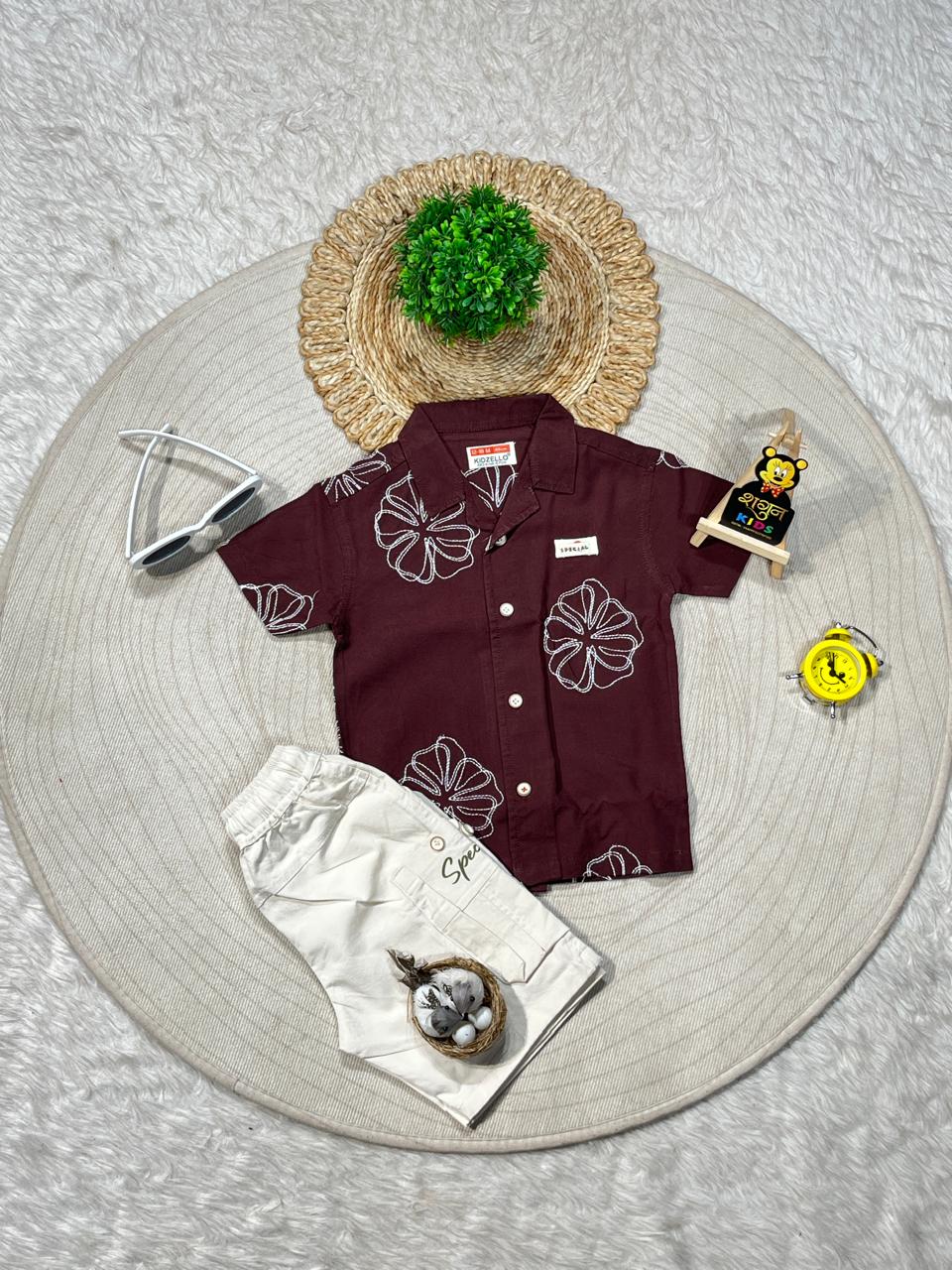 Trendy Kids Casual Summer Shirt & Shorts Set