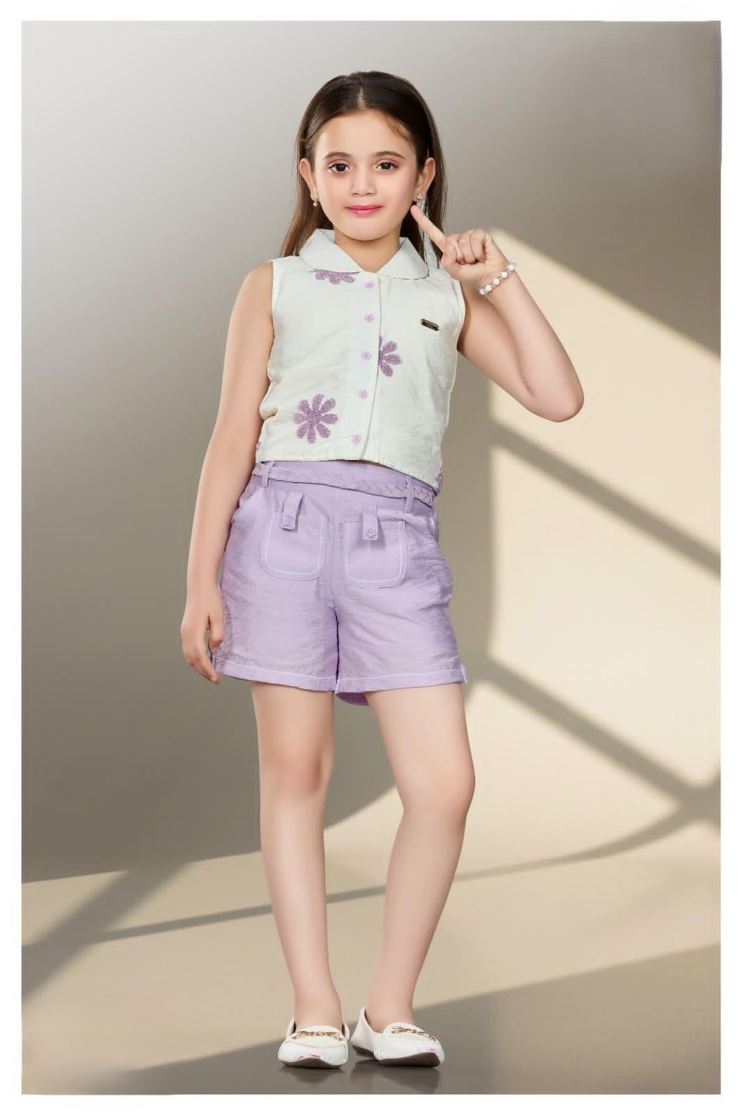SHAGUN FASHION Sunny Breeze Summer Co-Ord Set for Girls