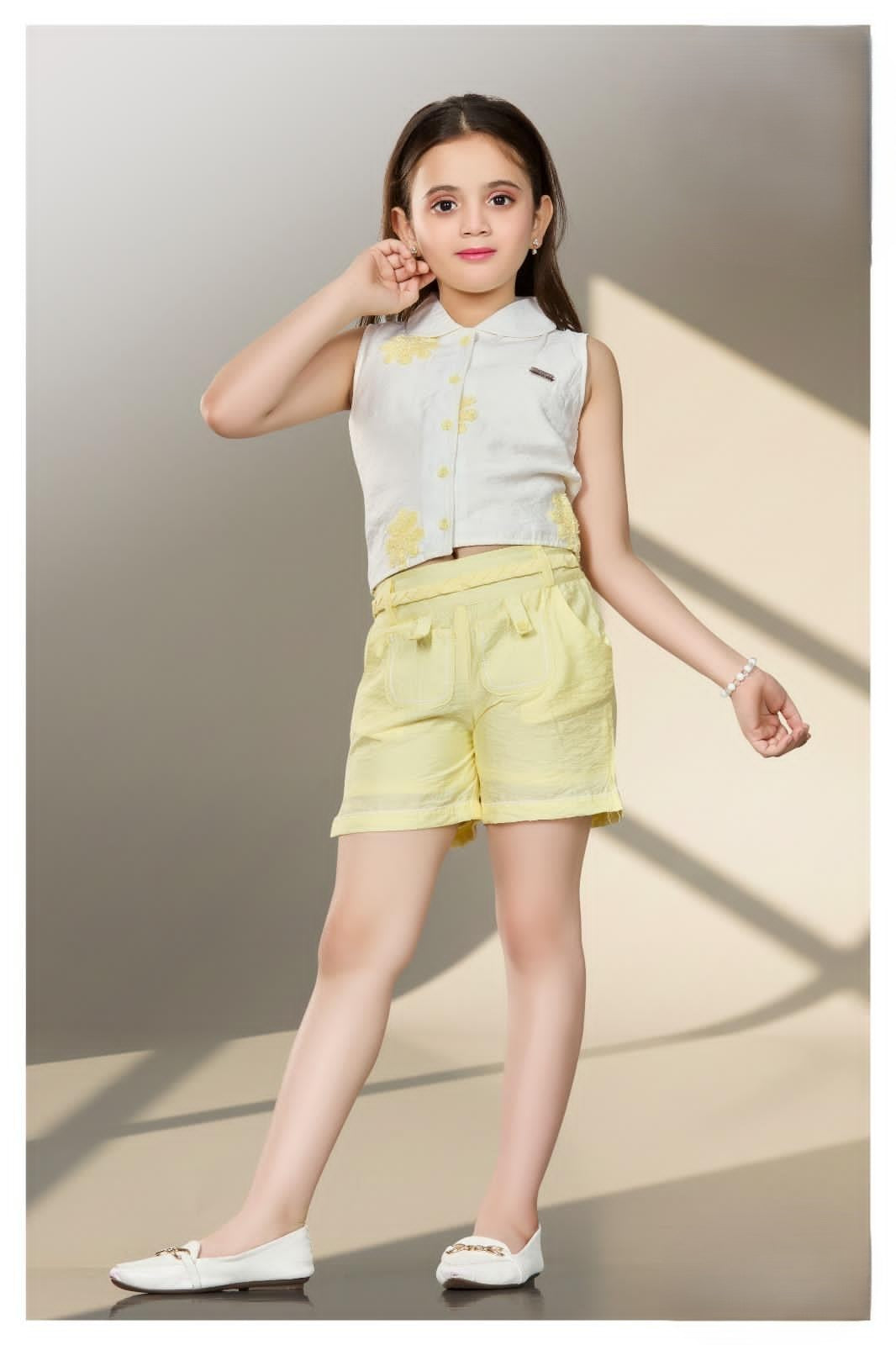 SHAGUN FASHION Sunny Breeze Summer Co-Ord Set for Girls