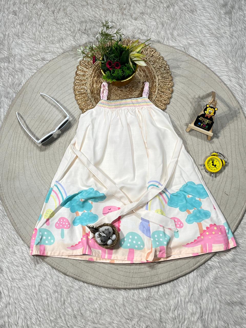 SHAGUN FASHION Printed Summer Dress for Girls
