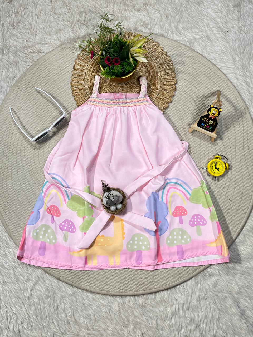 SHAGUN FASHION Printed Summer Dress for Girls