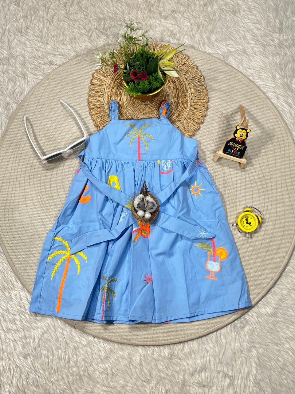 SHAGUN FASHION Printed Summer Dress for Girls