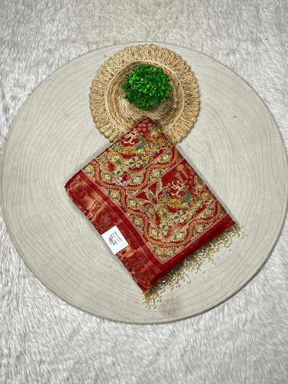 SHAGUN FASHION Silk Saree with Floral Zari Work & Designer Pallu