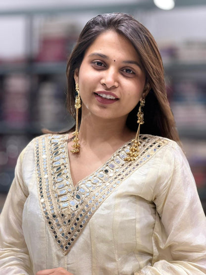 Mirror Work Kurta Palazzo Set with Dupatta – Elegant Festive Wear