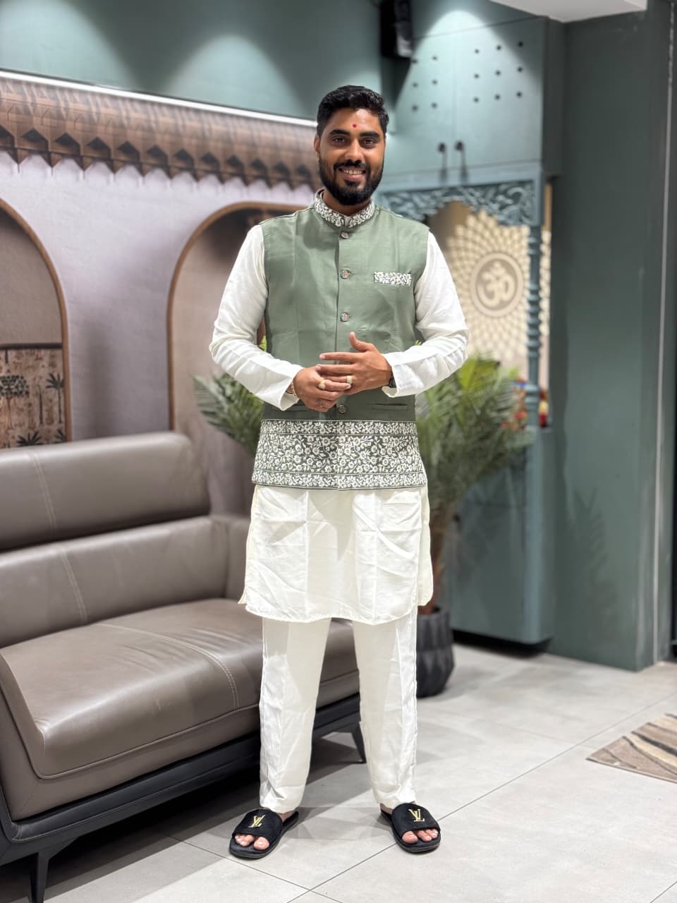 SHAGUN FASHION Men’s Nehru Jacket Kurta Set – Festive & Wedding Wear