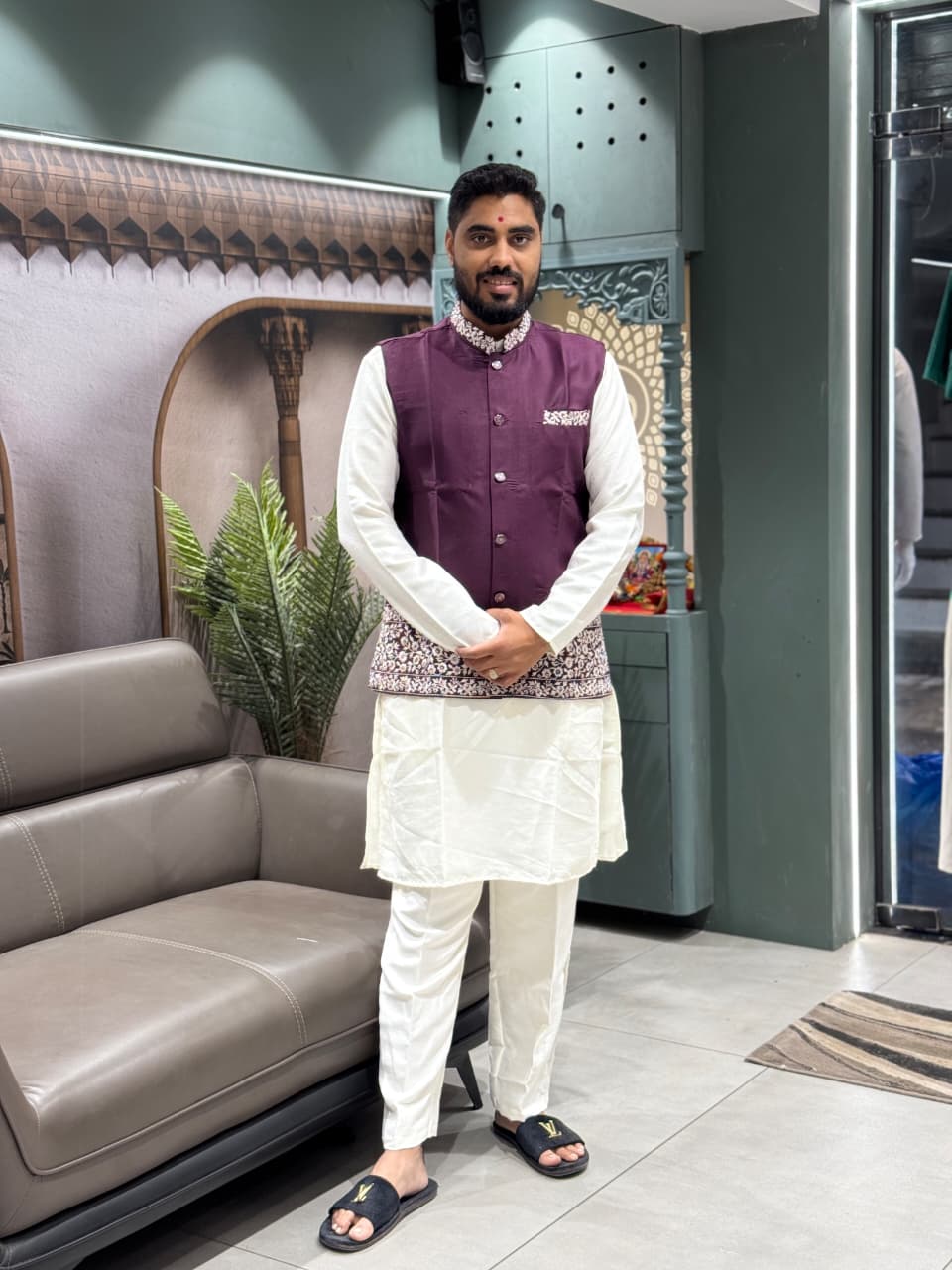 SHAGUN FASHION Men’s Nehru Jacket Kurta Set – Festive & Wedding Wear