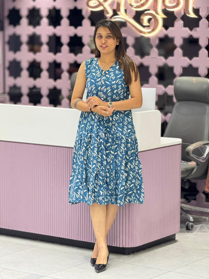 SHAGUN FASHION Floral Midi Dress for Women | Sleeveless Casual Everyday Wear Dress
