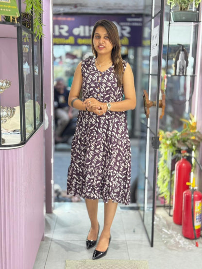 SHAGUN FASHION Floral Midi Dress for Women | Sleeveless Casual Everyday Wear Dress