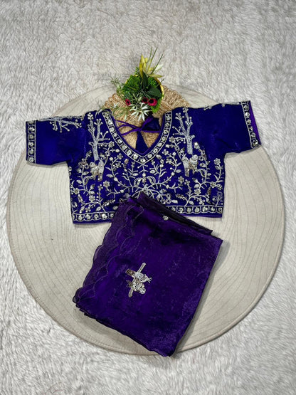 SHAGUN FASHION Embroidered Saree with Designer Blouse | Wedding & Festive Wear by Shagun