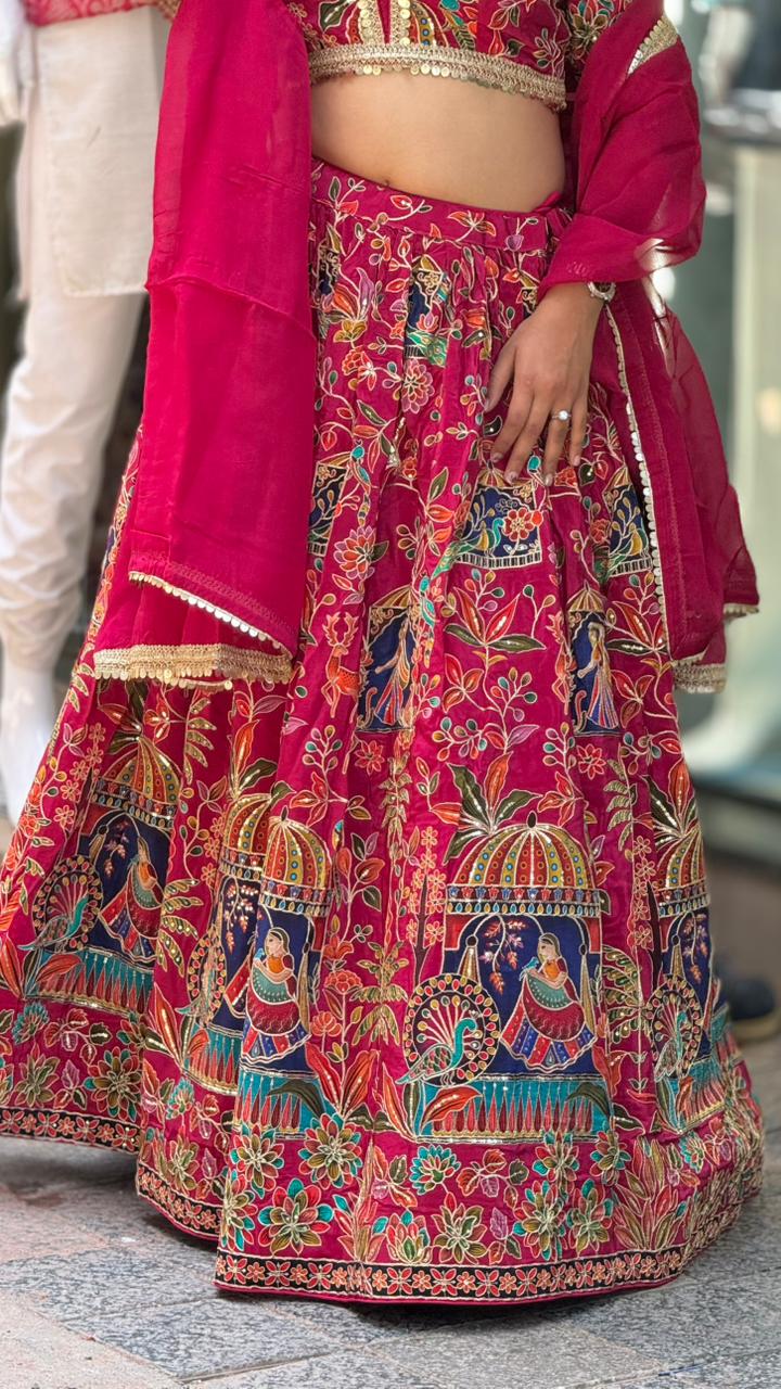 Royal Heritage Embroidered Lehenga Choli Set with Dupatta