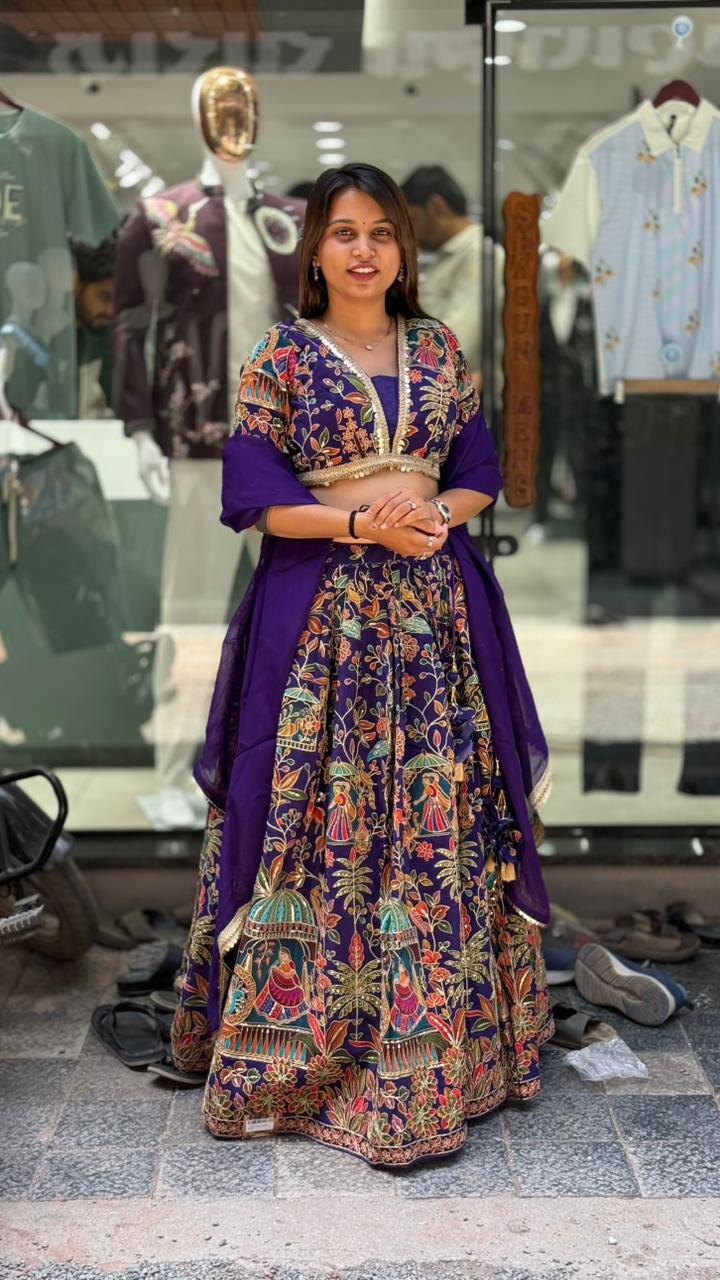 Royal Heritage Embroidered Lehenga Choli Set with Dupatta