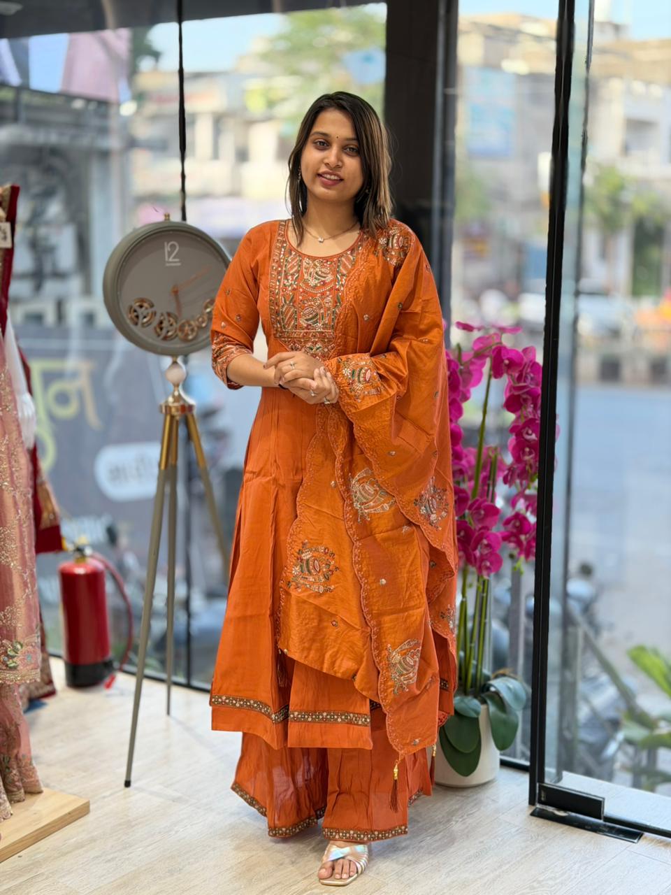 SHAGUN FASHION Handwork Kurta Set with Dupatta – Festive & Occasion Wear