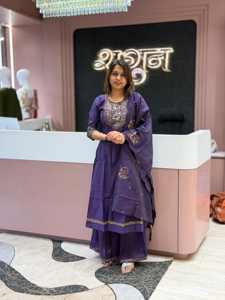 SHAGUN FASHION Handwork Kurta Set with Dupatta – Festive & Occasion Wear