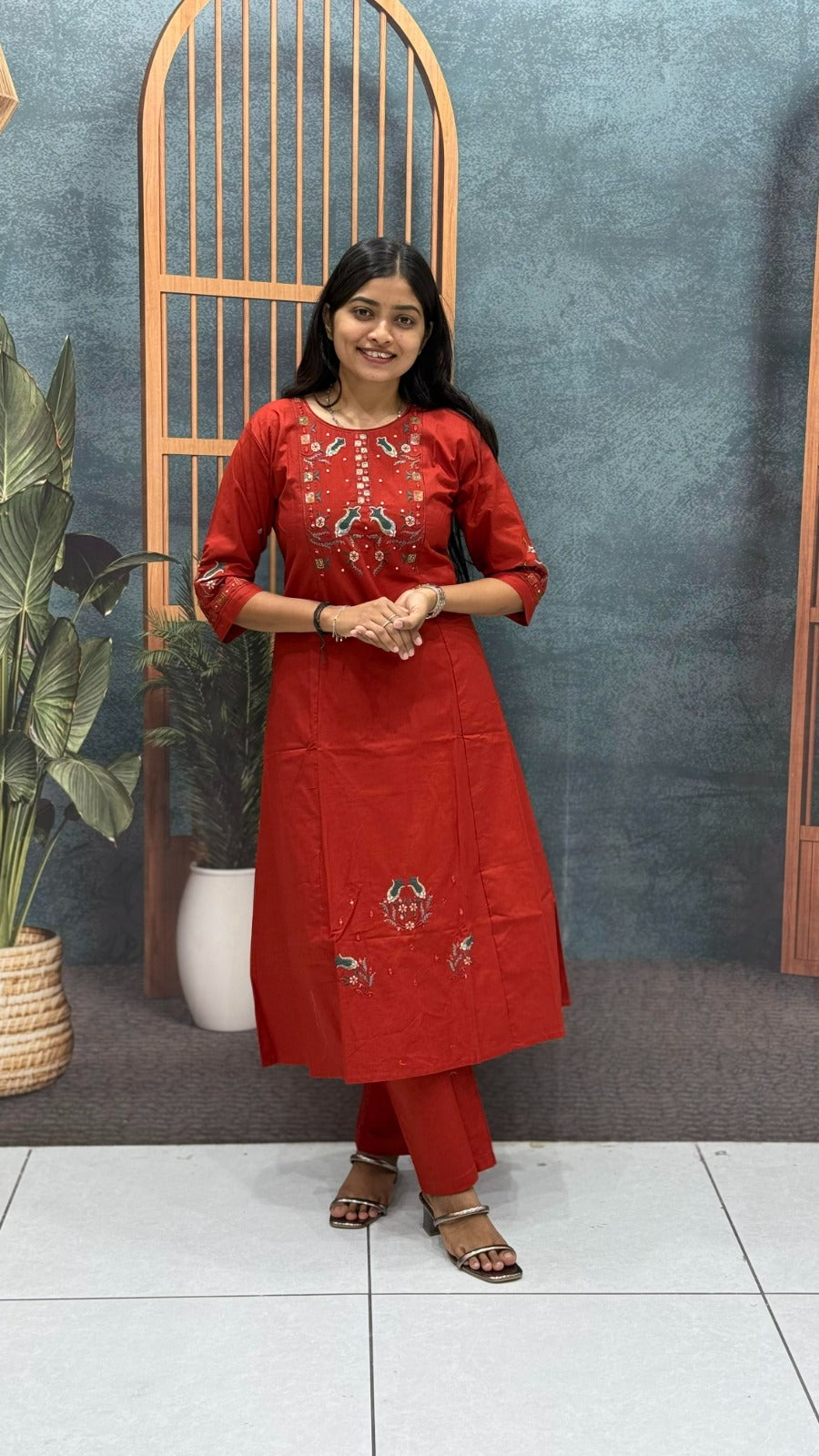 SHAGUN FASHION Embroidered Cotton Kurta Pant Set for Women