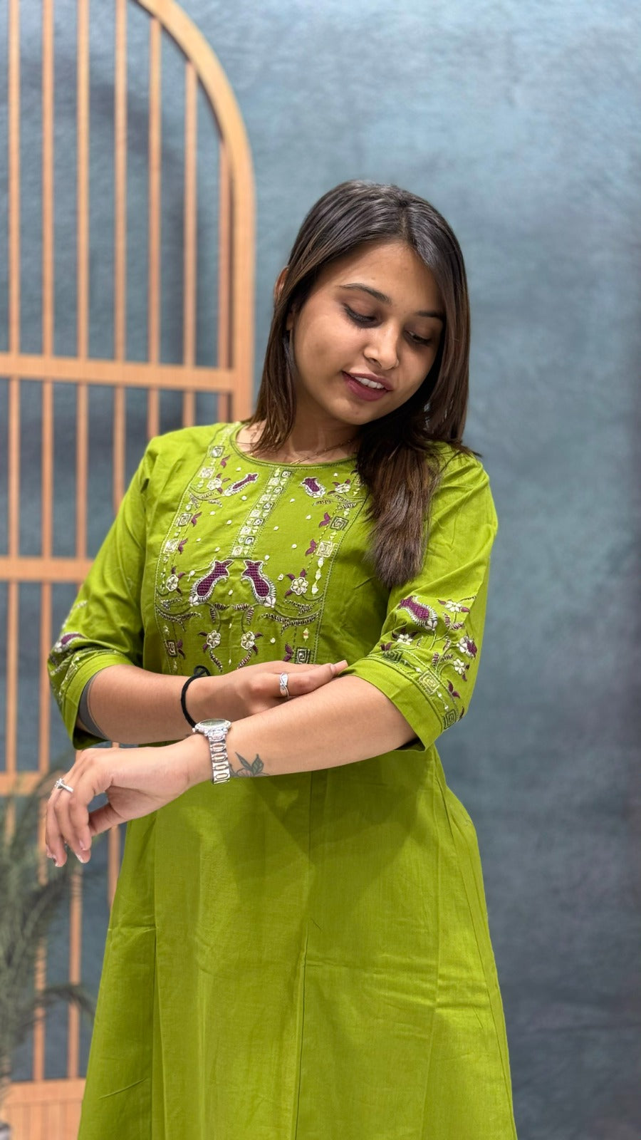 SHAGUN FASHION Embroidered Cotton Kurta Pant Set for Women