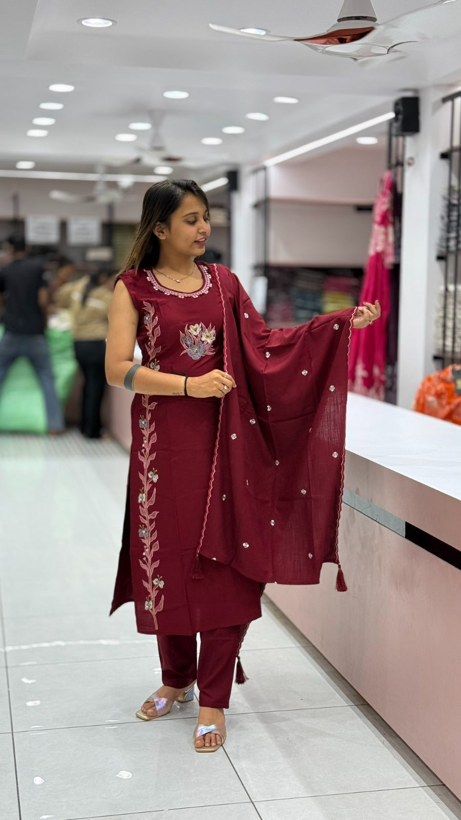 SHAGUN FASHION Embroidered Kurta Set with Dupatta for Women