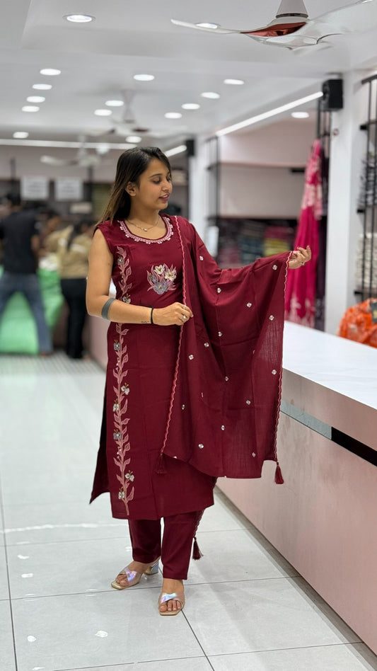 SHAGUN FASHION Embroidered Kurta Set with Dupatta for Women