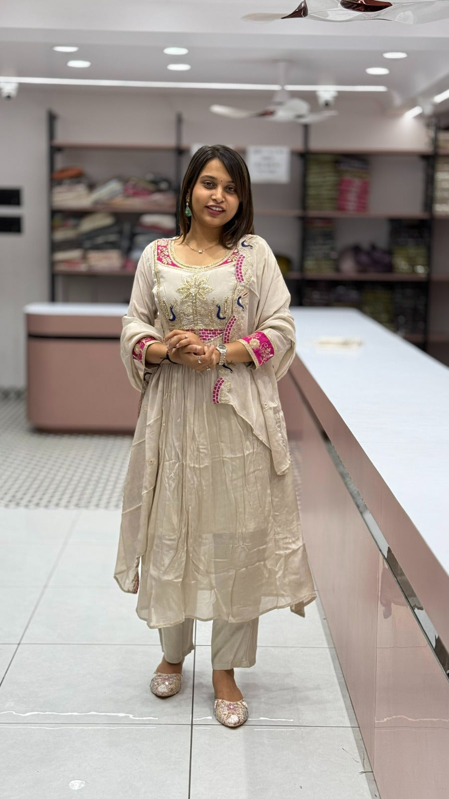 SHAGUN FASHION Embroidered Anarkali Suit Set with Dupatta – Festive & Wedding Wear