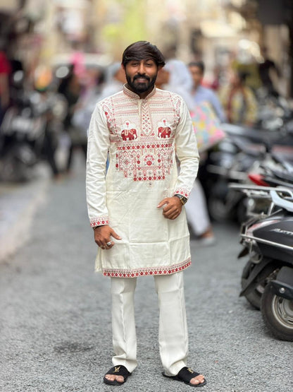 SHAGUN FASHION Men’s Premium Embroidered Ethnic Kurta Set | Festive & Wedding Wear | Zankhi Exclusive Collection