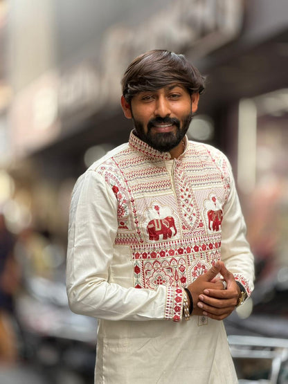 SHAGUN FASHION Men’s Premium Embroidered Ethnic Kurta Set | Festive & Wedding Wear | Zankhi Exclusive Collection