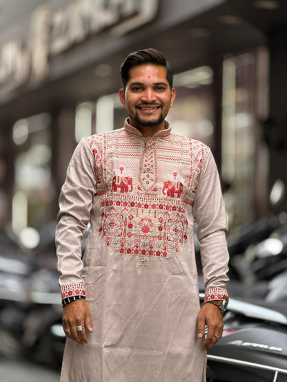 SHAGUN FASHION Men’s Premium Embroidered Ethnic Kurta Set | Festive & Wedding Wear | Zankhi Exclusive Collection