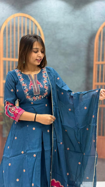 SHAGUN FASHION Embroidered Kurta Set with Dupatta | Festive Wear by Zankhi Boutique