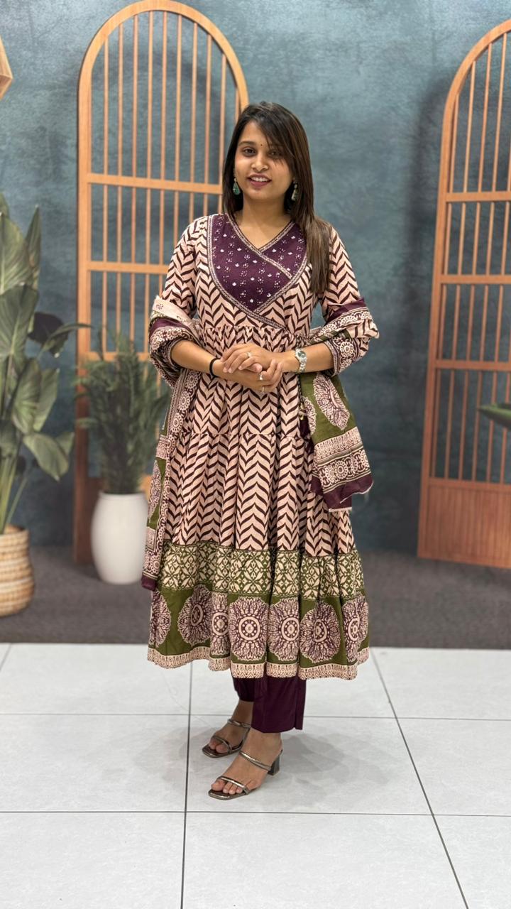 SHAGUN FASHION Printed Anarkali Kurta Set with Dupatta – Ethnic Wear