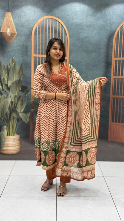 SHAGUN FASHION Printed Anarkali Kurta Set with Dupatta – Ethnic Wear