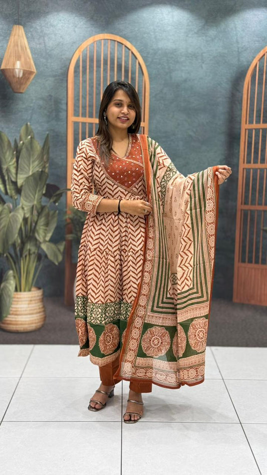 SHAGUN FASHION Printed Anarkali Kurta Set with Dupatta – Ethnic Wear