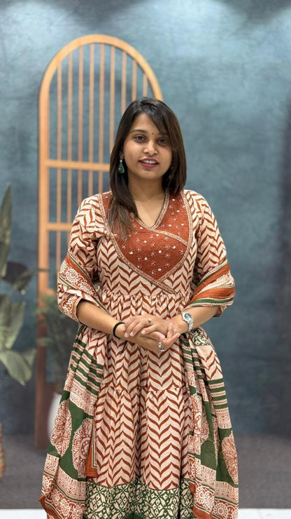 SHAGUN FASHION Printed Anarkali Kurta Set with Dupatta – Ethnic Wear