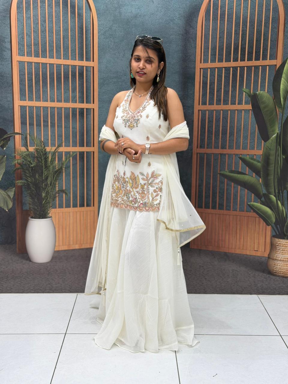 SHAGUN FASHION Embroidered Anarkali Set with Dupatta – Premium Festive Wear