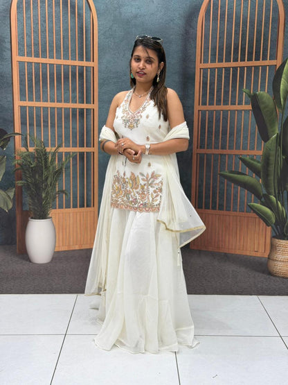 SHAGUN FASHION Embroidered Anarkali Set with Dupatta – Premium Festive Wear
