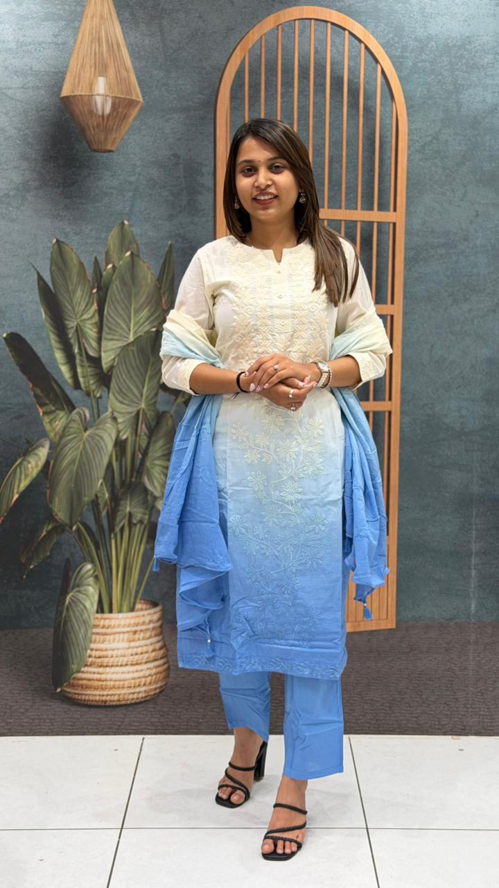 SHAGUN FASHION Ombre Kurta Set with Dupatta