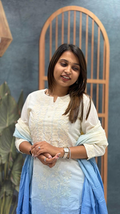 SHAGUN FASHION Ombre Kurta Set with Dupatta