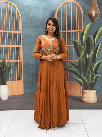 SHAGUN FASHION Embroidered Anarkali Gown – Festive Wear