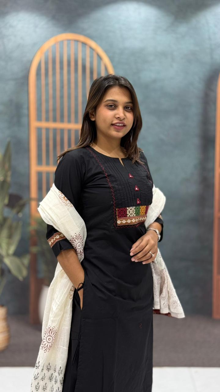 SHAGUN FASHION Ethnic Printed Kurta Set with Palazzo & Dupatta