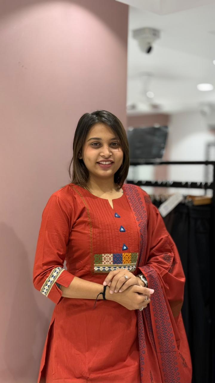 SHAGUN FASHION Ethnic Printed Kurta Set with Palazzo & Dupatta